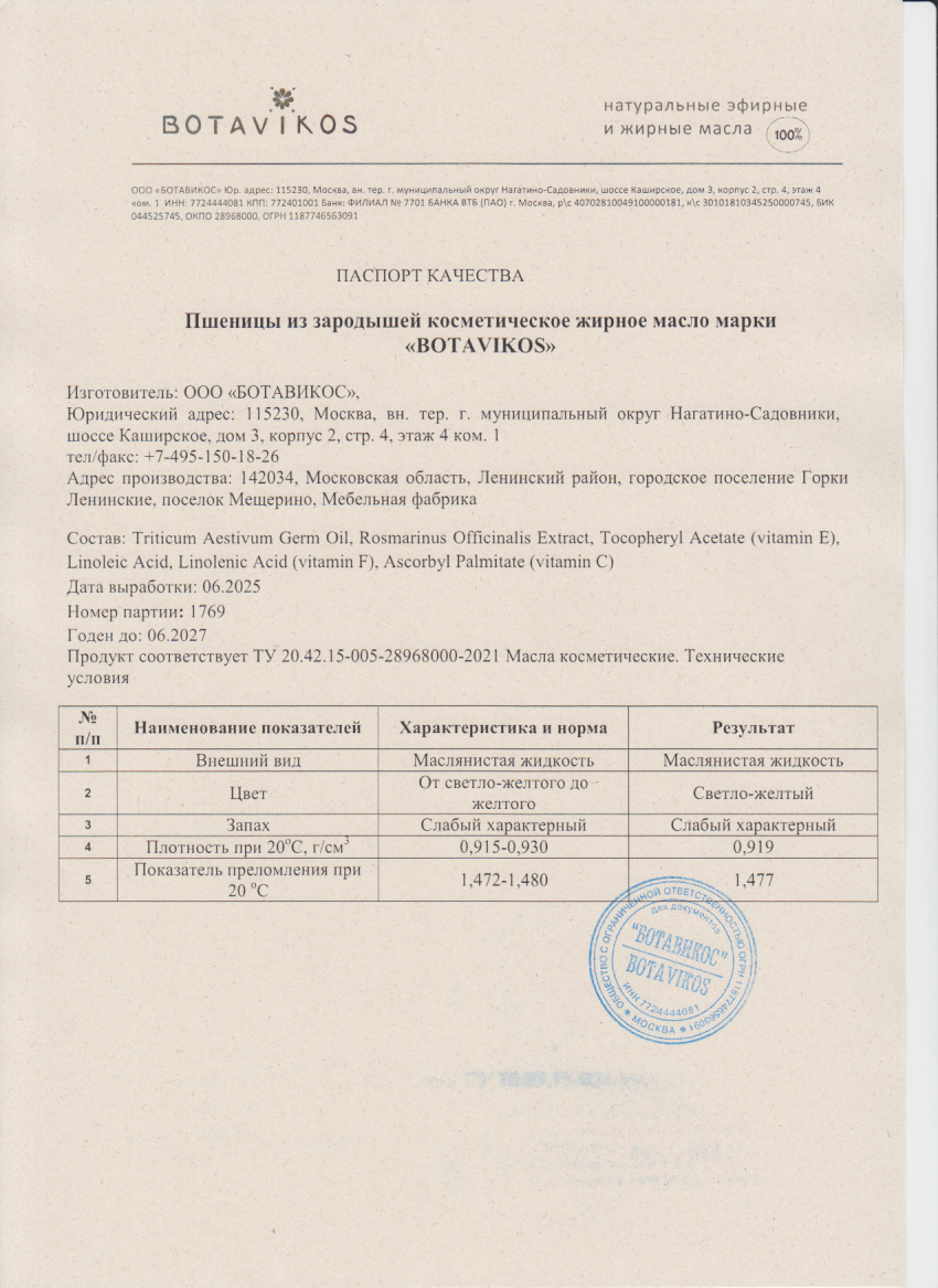Паспорт №062025